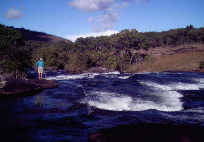 River and Waterfalls